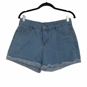 Mom jean shorts cuffed size large